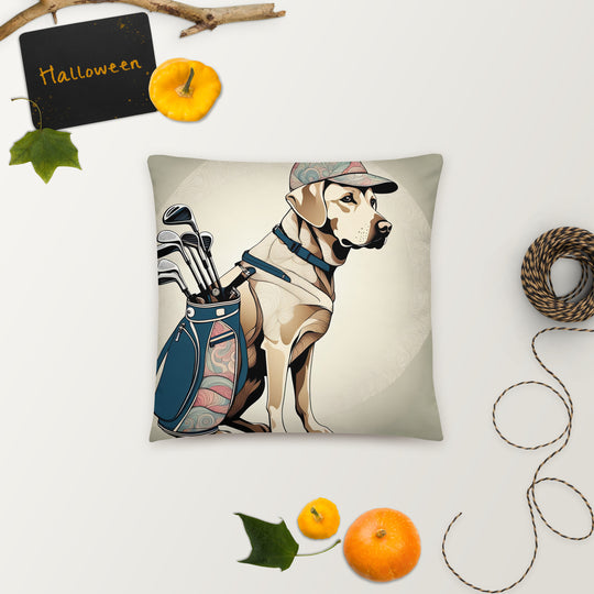 Basic Pillow-Labrador Retriever Golfer