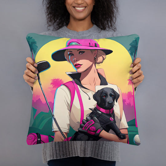 Basic Pillow-Labrador Retriever Golfer V2