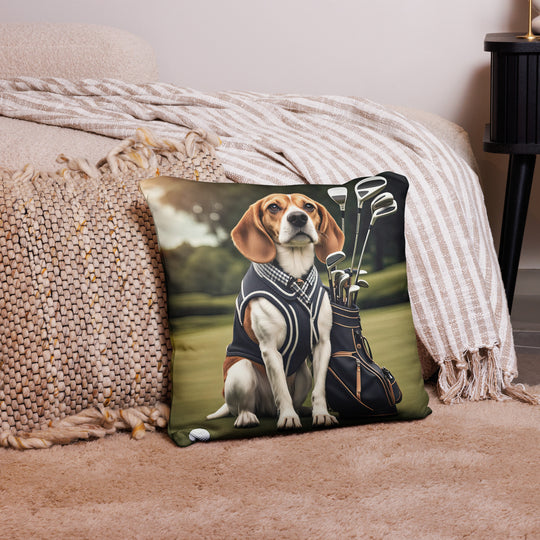 Beagle Golfer- Basic Pillow