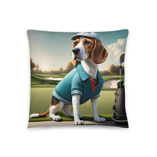 Beagle Golfer- Basic Pillow v2