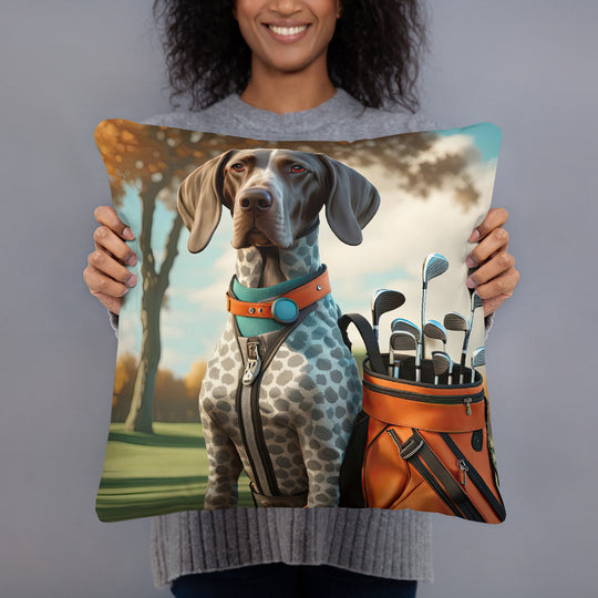 German Shorthaired Pointer Golfer- Basic Pillow