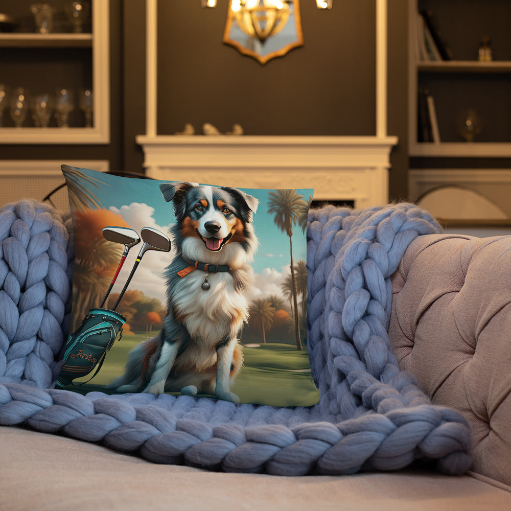 Australian Shepherd Golfer- Basic Pillow v2