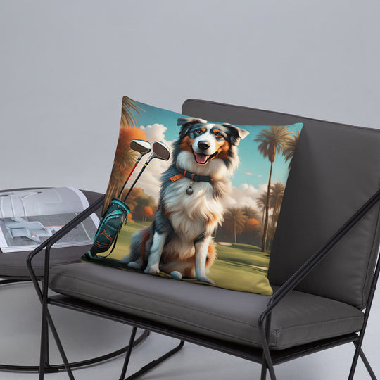 Australian Shepherd Golfer- Basic Pillow v2