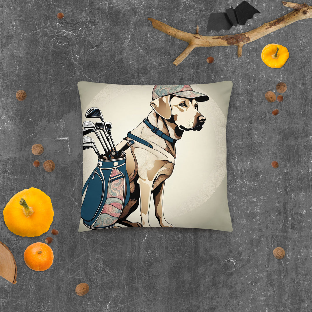 Basic Pillow-Labrador Retriever Golfer