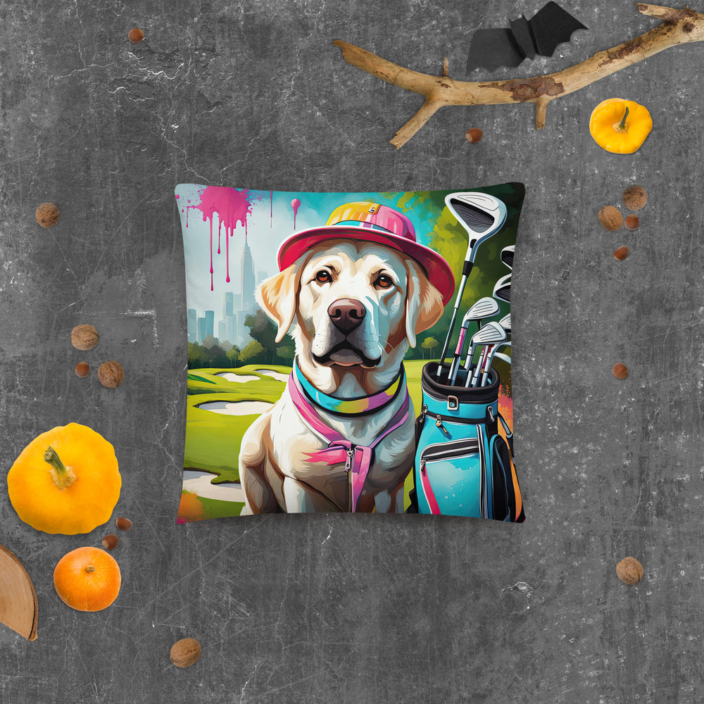 Basic Pillow-Labrador Retriever Golfer V15