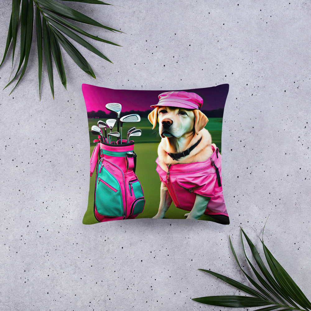 Basic Pillow-Labrador Retriever Golfer V17