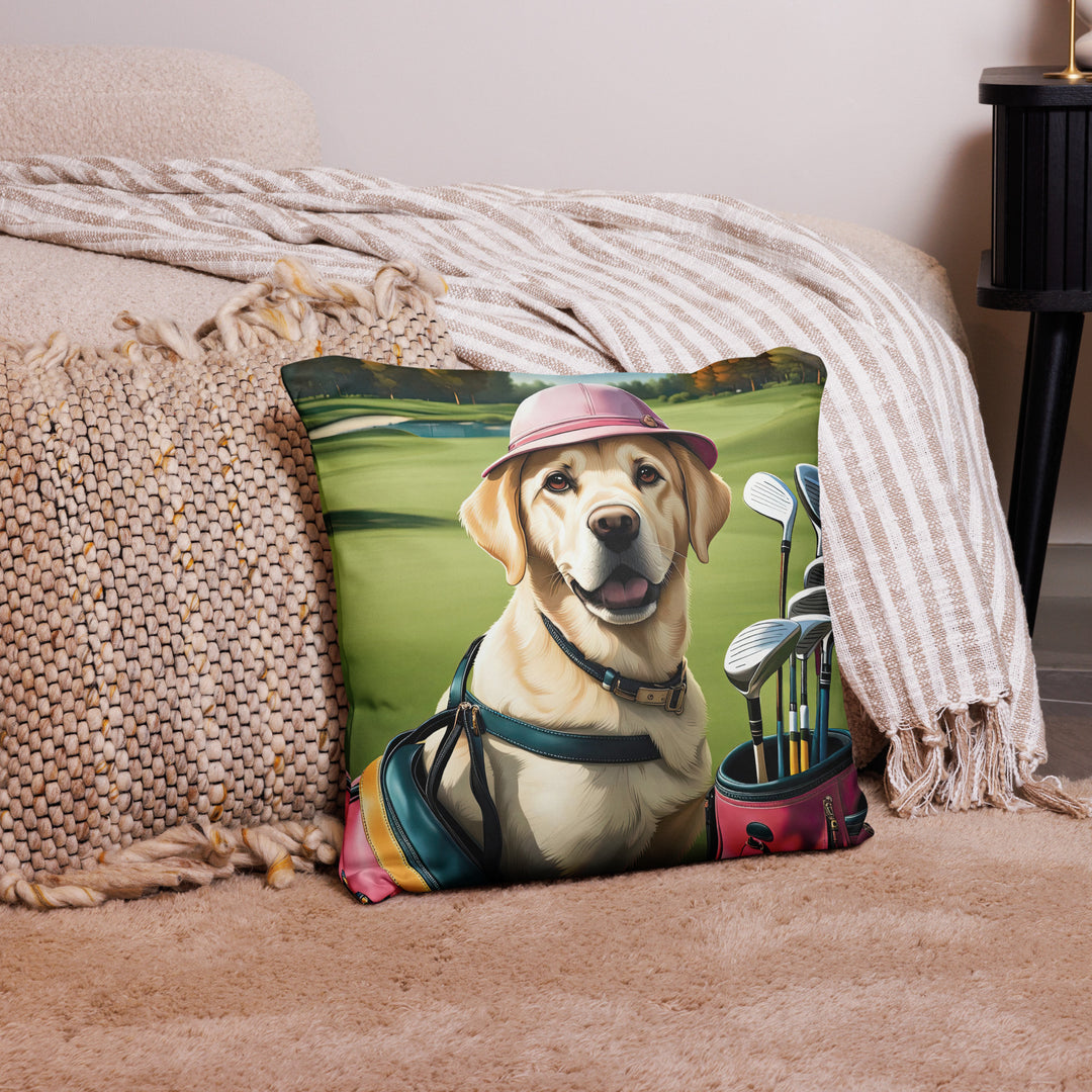 Basic Pillow-Labrador Retriever Golfer V19