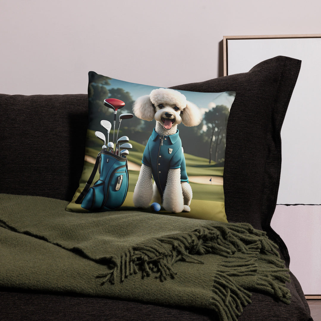 Poodle Golfer- Basic Pillow
