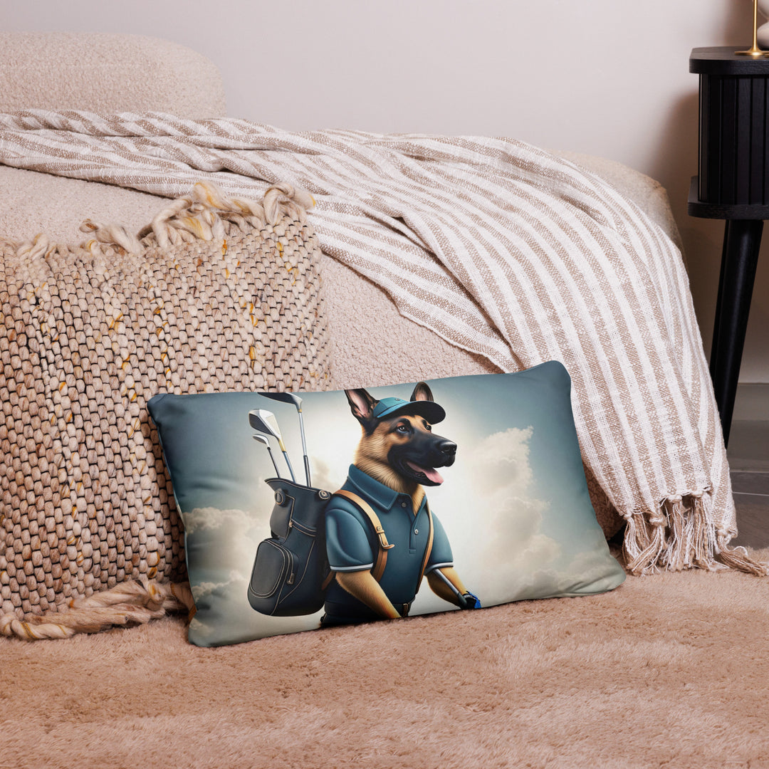 German Shepherd Golfer- Basic Pillow v5