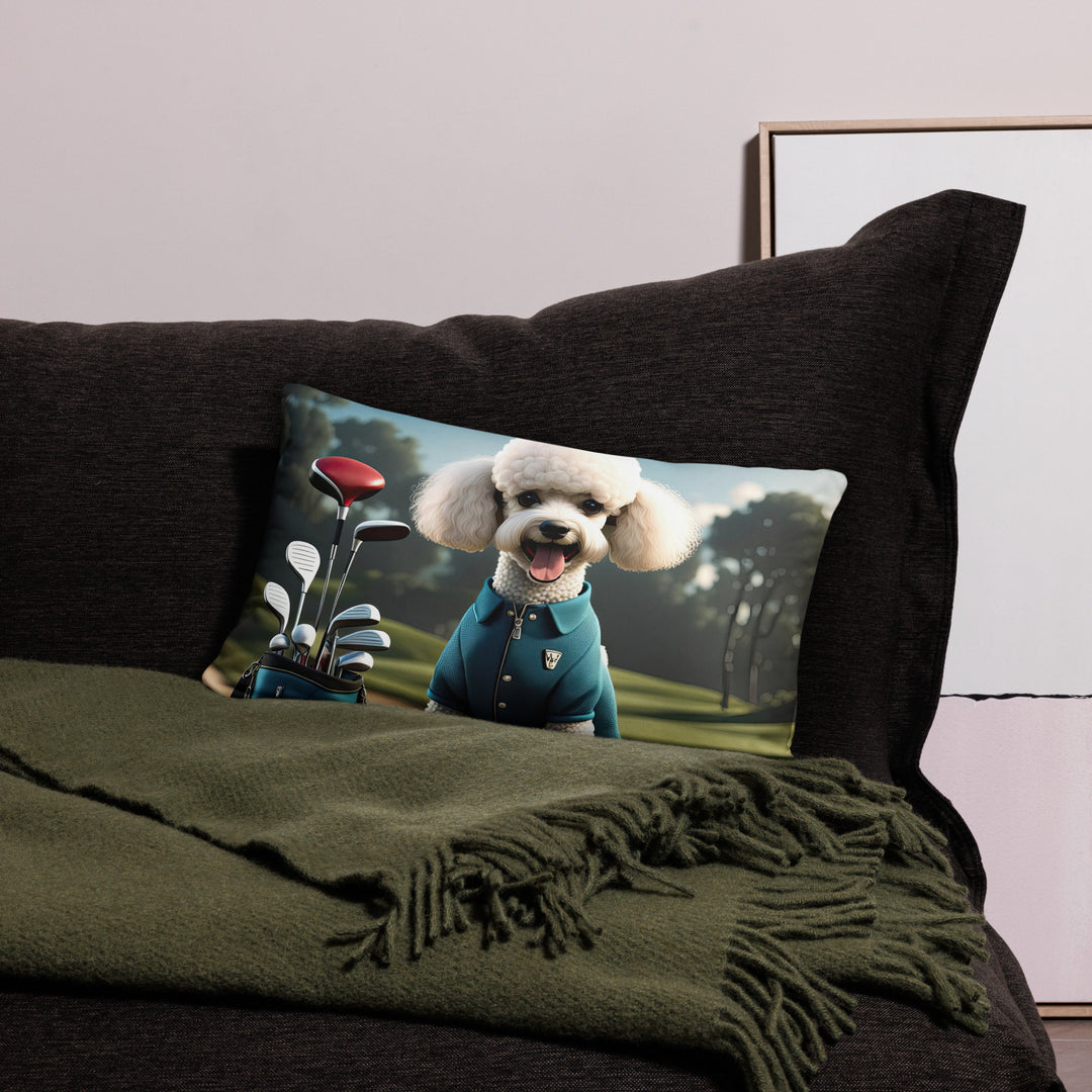 Poodle Golfer- Basic Pillow