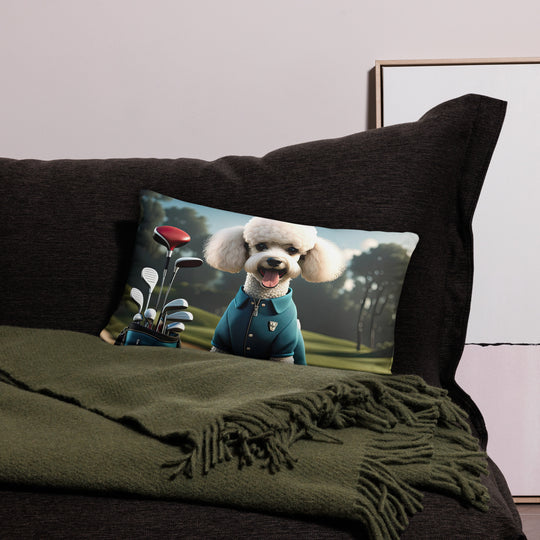 Poodle Golfer- Basic Pillow