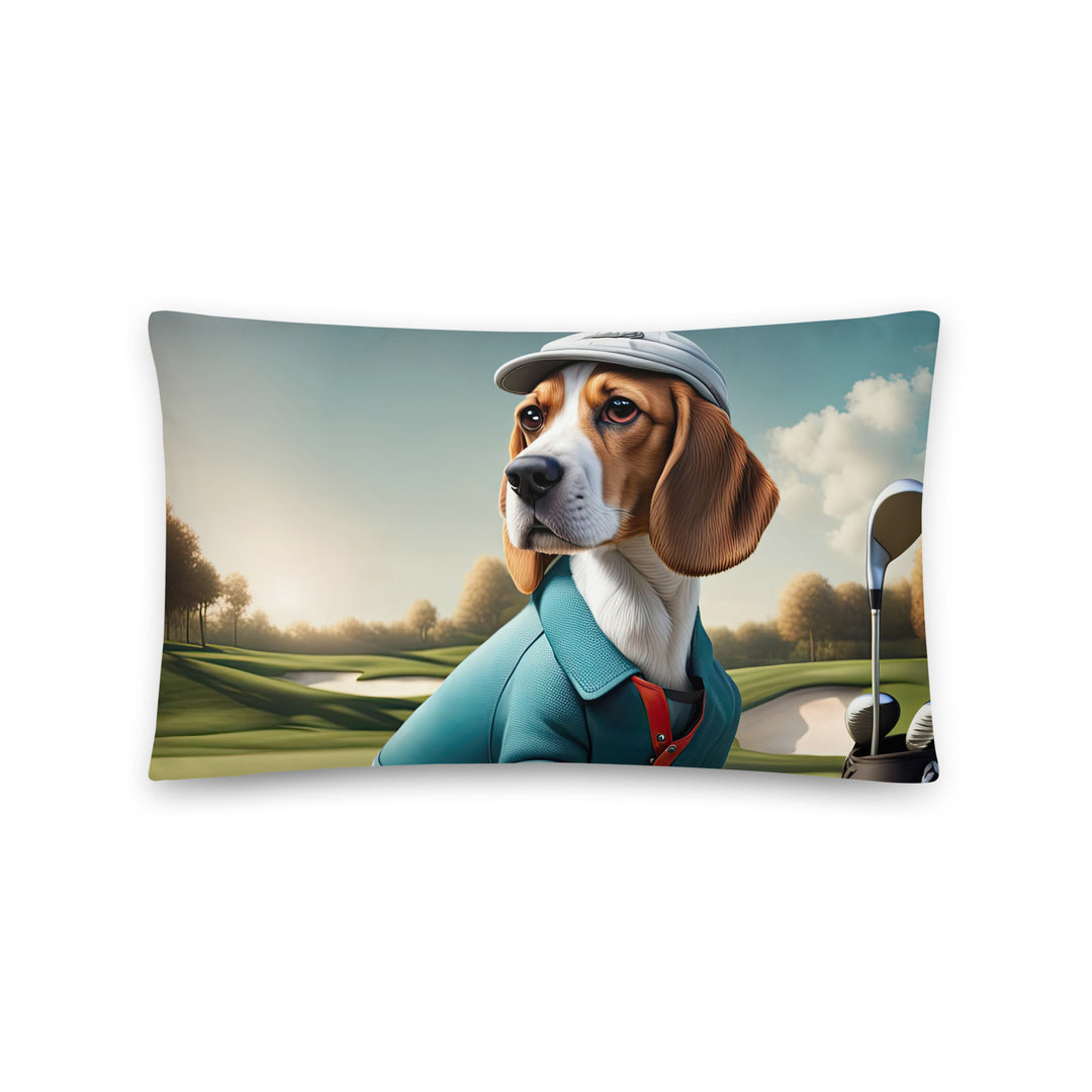 Beagle Golfer- Basic Pillow v2