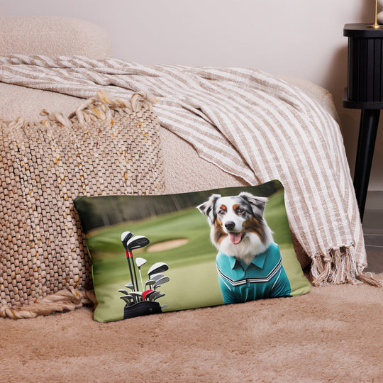 Australian Shepherd Golfer- Basic Pillow v4