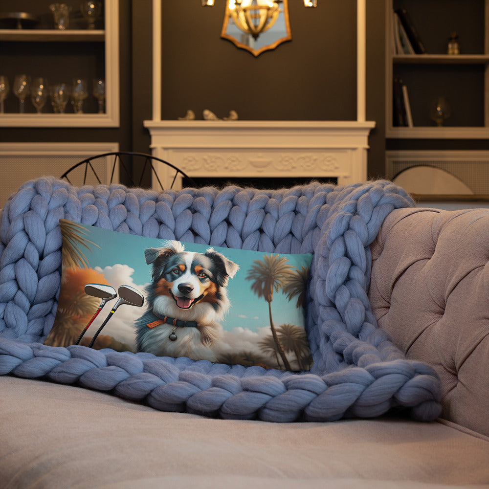 Australian Shepherd Golfer- Basic Pillow v2