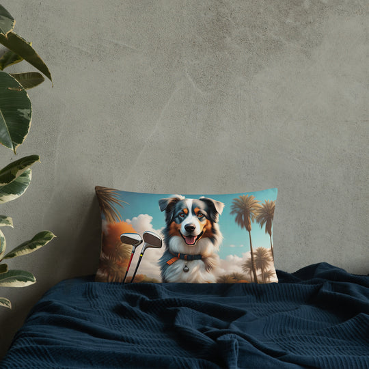 Australian Shepherd Golfer- Basic Pillow v2