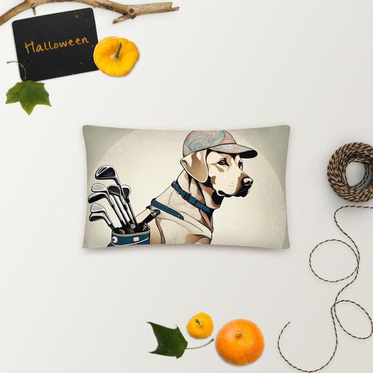 Basic Pillow-Labrador Retriever Golfer