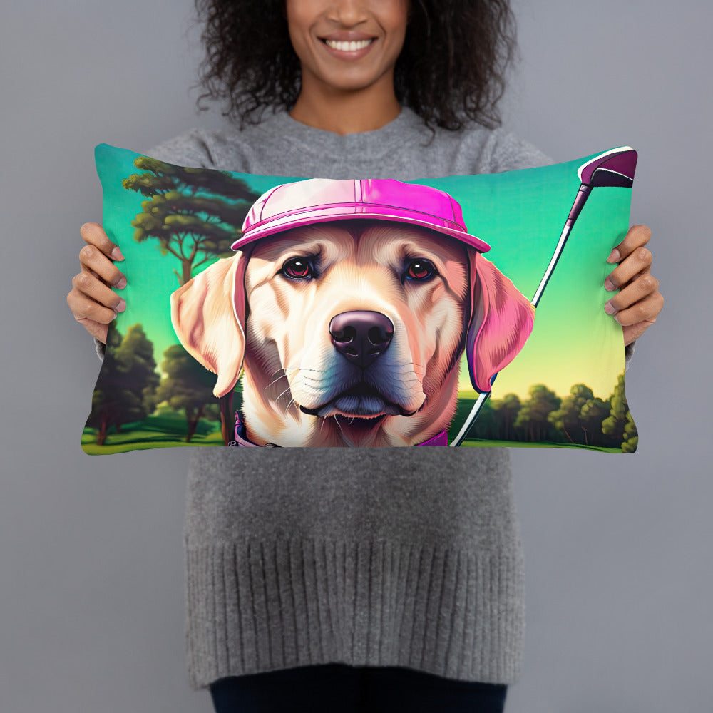 Basic Pillow-Labrador Retriever Golfer V16