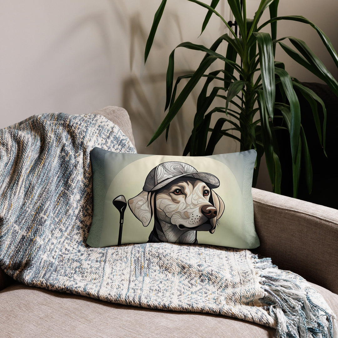 Basic Pillow-Labrador Retriever Golfer V22