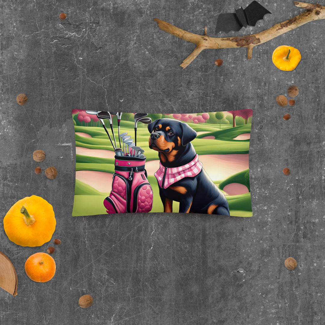 Rottweiler Golfer- Basic Pillow