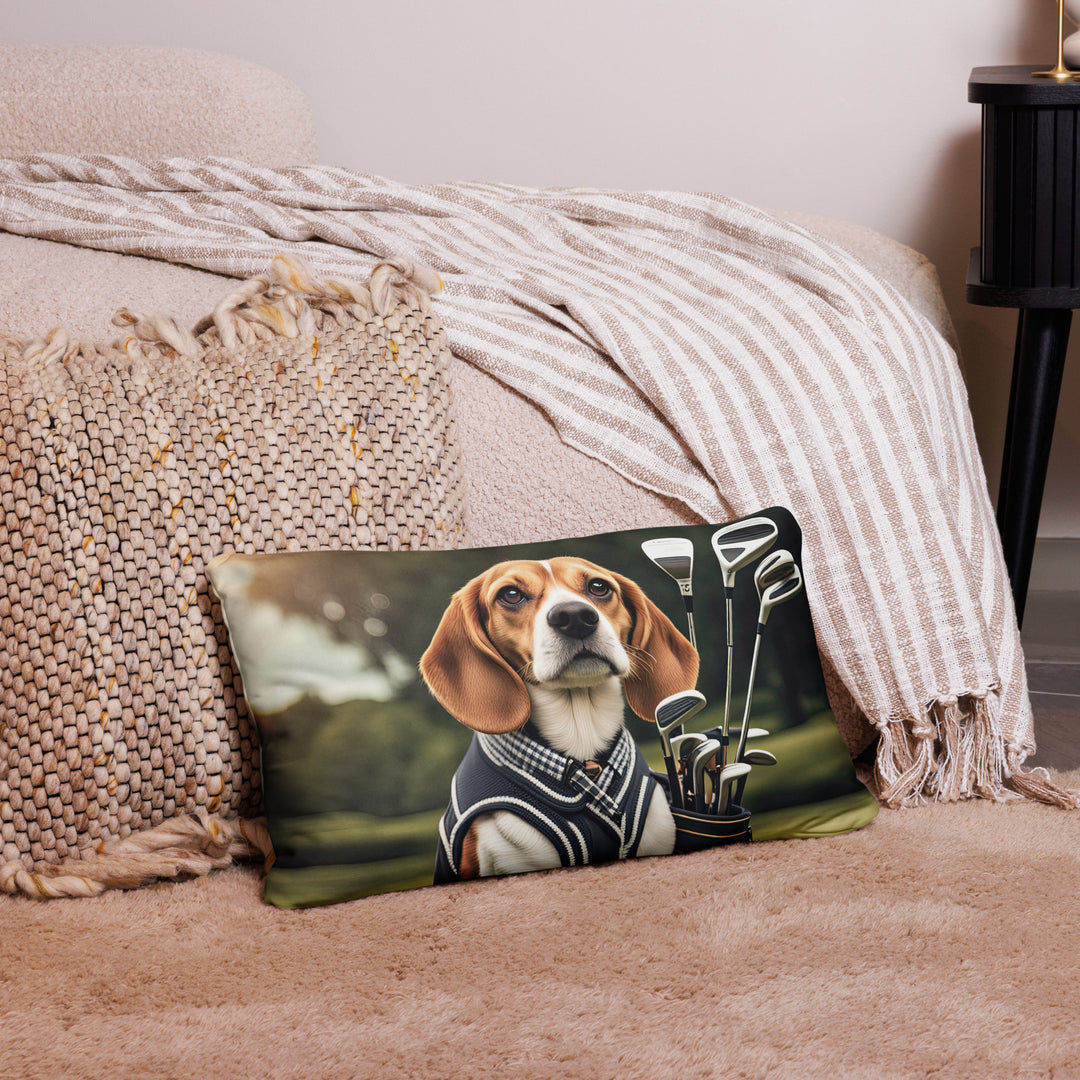 Beagle Golfer- Basic Pillow