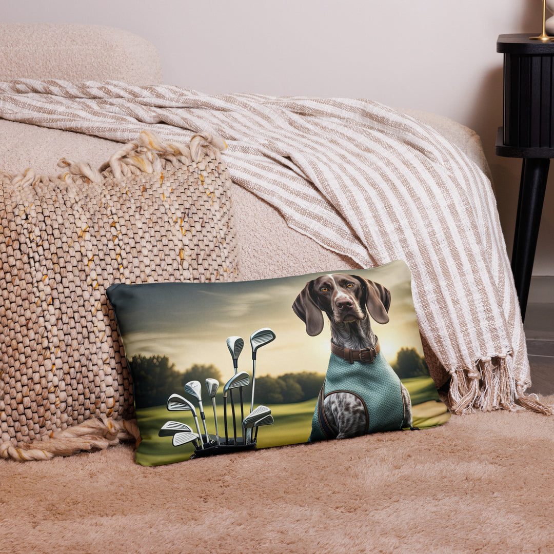 German Shorthaired Pointer Golfer- Basic Pillow v2