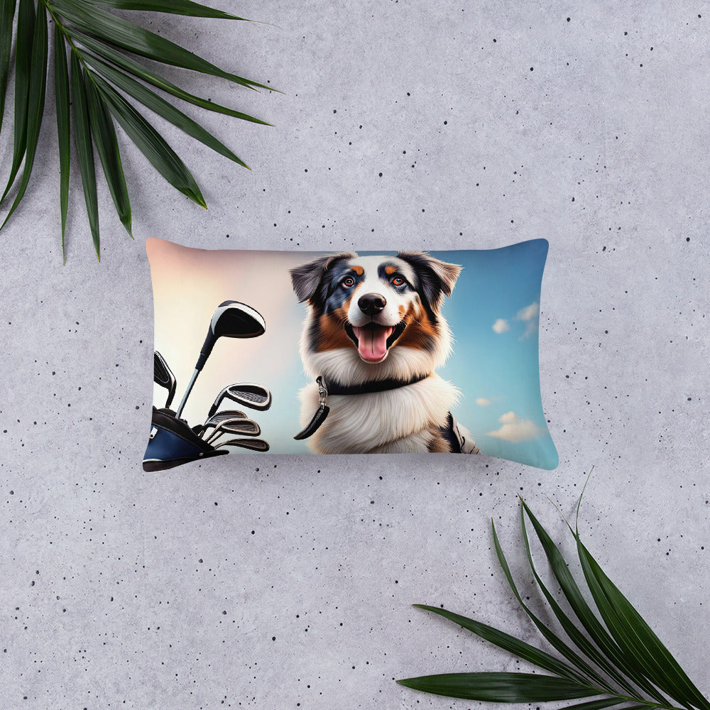 Australian Shepherd Golfer- Basic Pillow