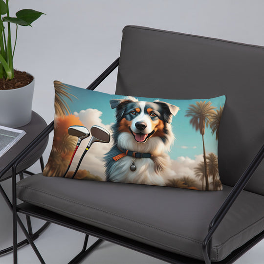 Australian Shepherd Golfer- Basic Pillow v2