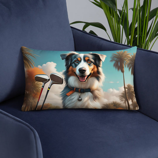 Australian Shepherd Golfer- Basic Pillow v2