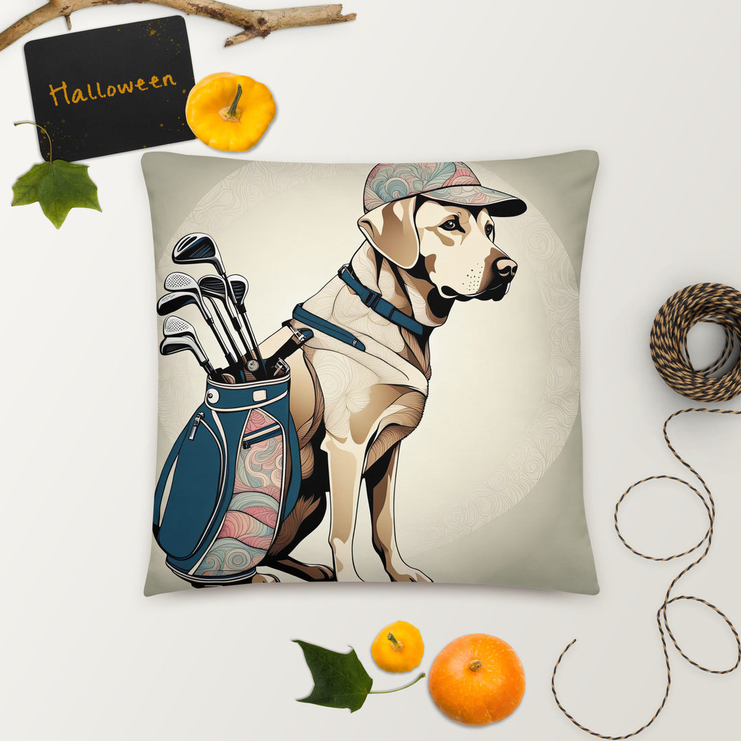 Basic Pillow-Labrador Retriever Golfer