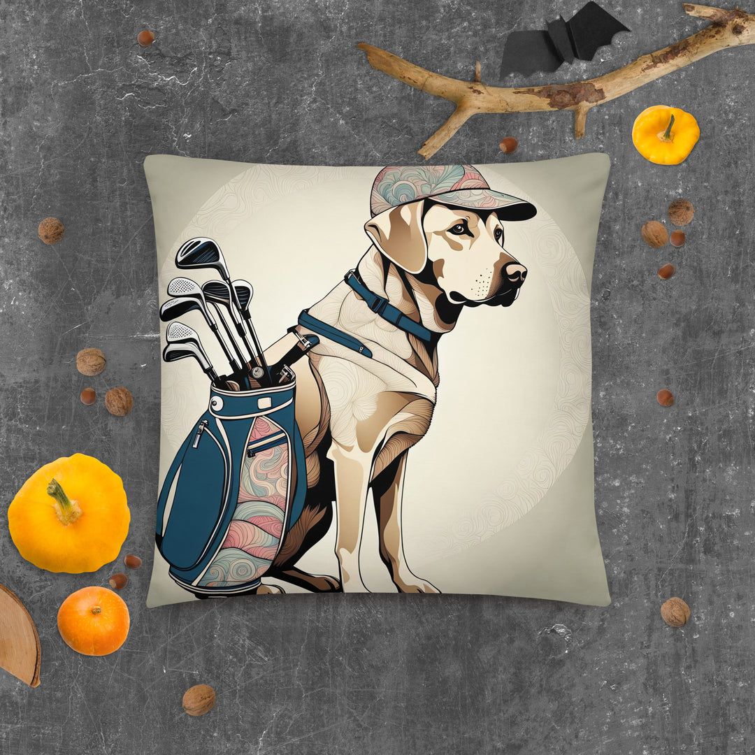 Basic Pillow-Labrador Retriever Golfer