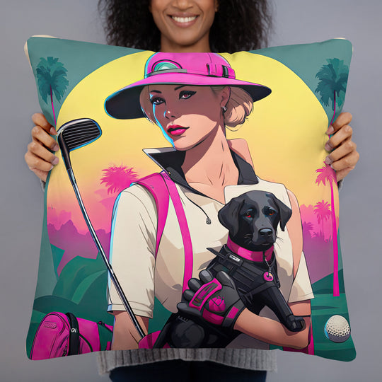 Basic Pillow-Labrador Retriever Golfer V2