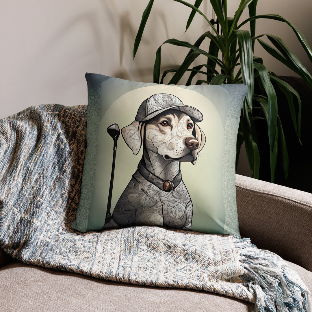 Basic Pillow-Labrador Retriever Golfer V22