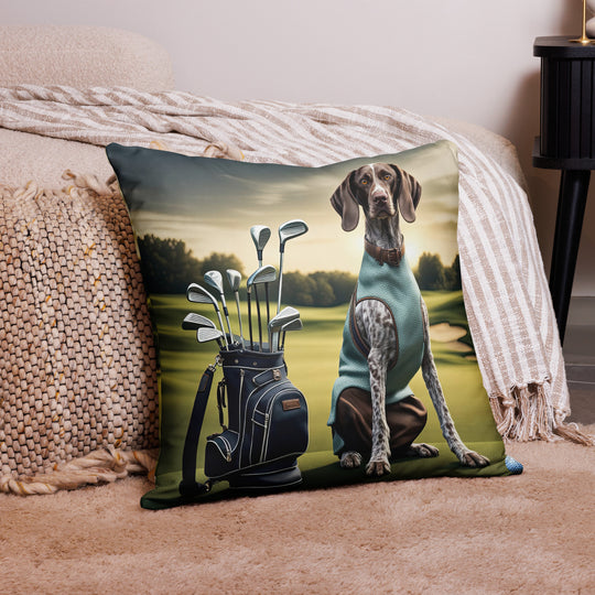 German Shorthaired Pointer Golfer- Basic Pillow v2