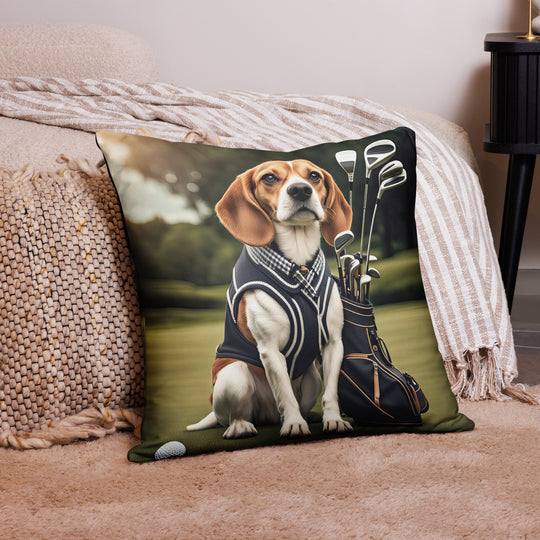 Beagle Golfer- Basic Pillow