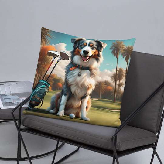 Australian Shepherd Golfer- Basic Pillow v2