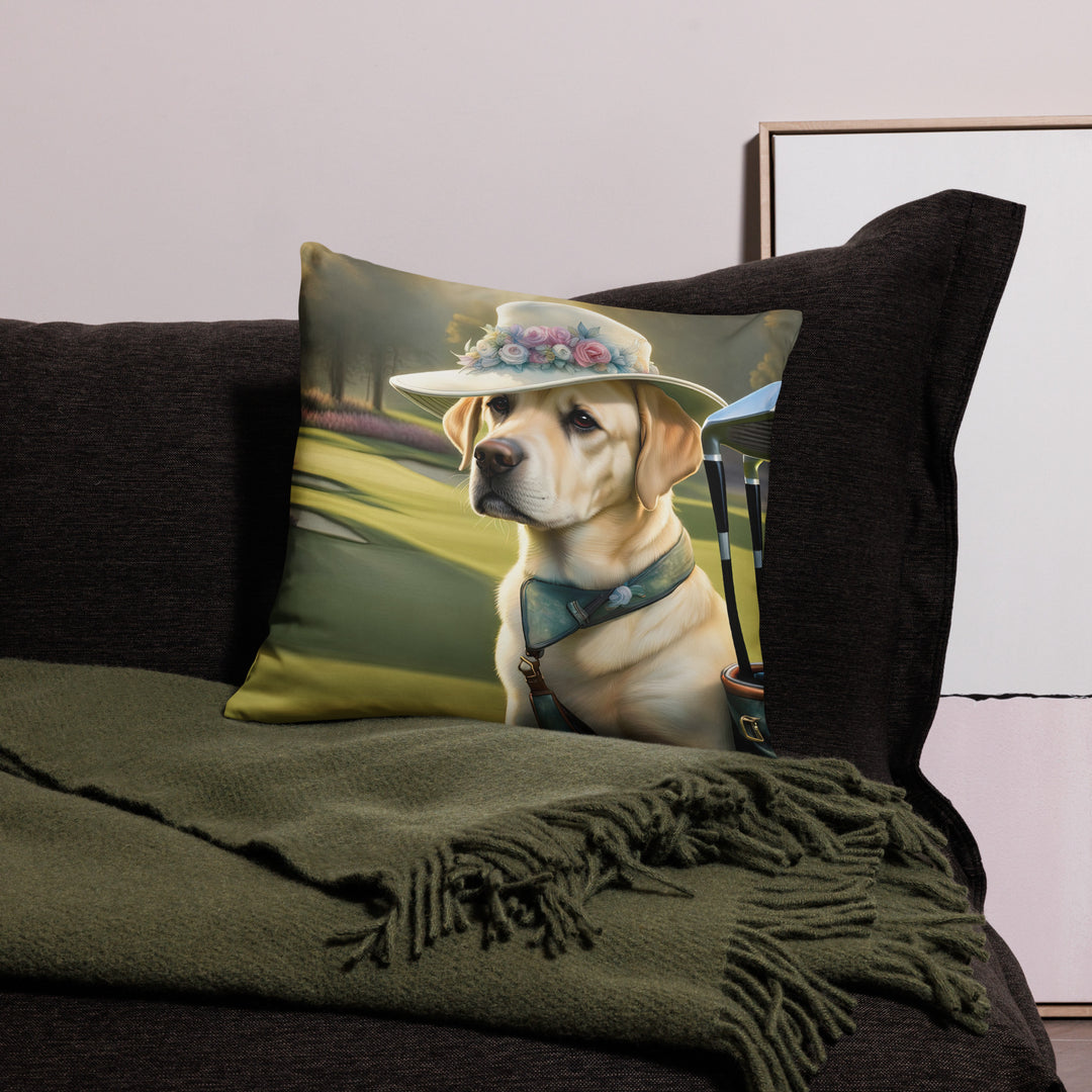 Pillow Case-Labrador Retriever Golfer V5