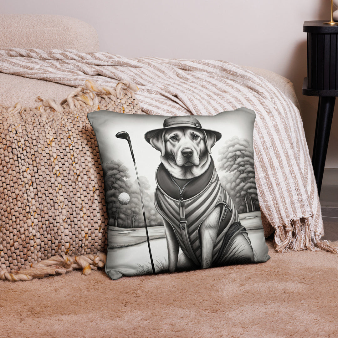 Pillow Case-Labrador Retriever Golfer V7