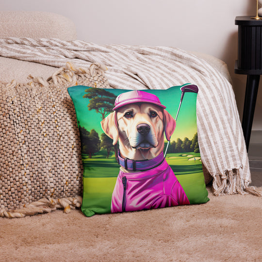 Pillow Case-Labrador Retriever Golfer V16