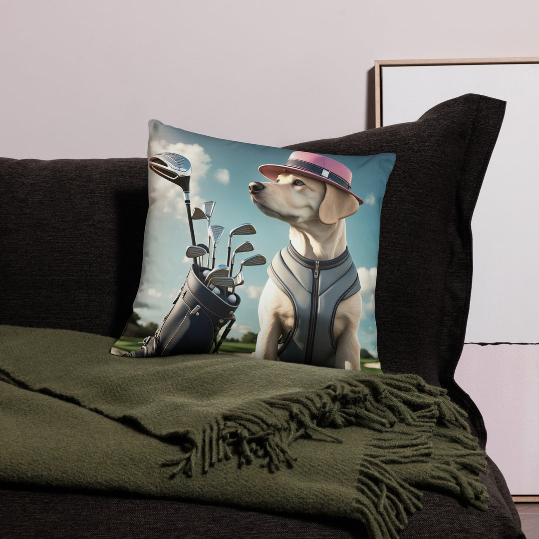 Pillow Case-Labrador Retriever Golfer V4