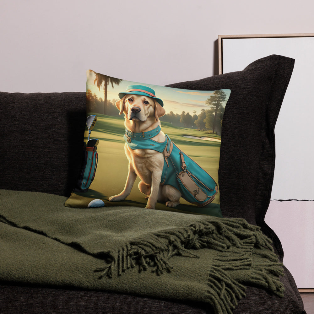 Pillow Case-Labrador Retriever Golfer V12