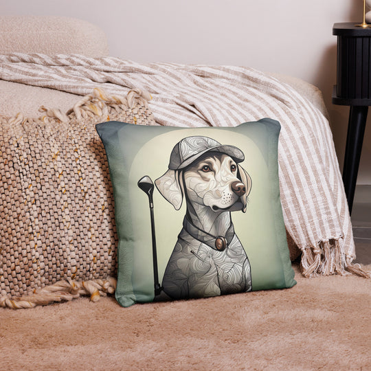 Pillow Case-Labrador Retriever Golfer V22