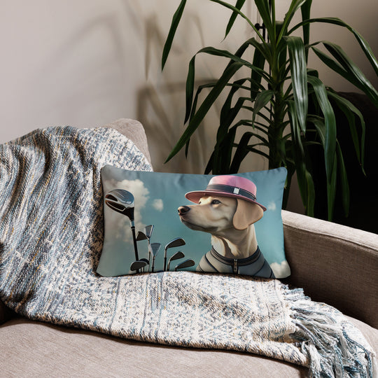 Pillow Case-Labrador Retriever Golfer V4