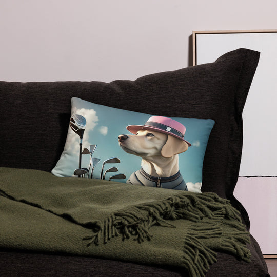 Pillow Case-Labrador Retriever Golfer V4