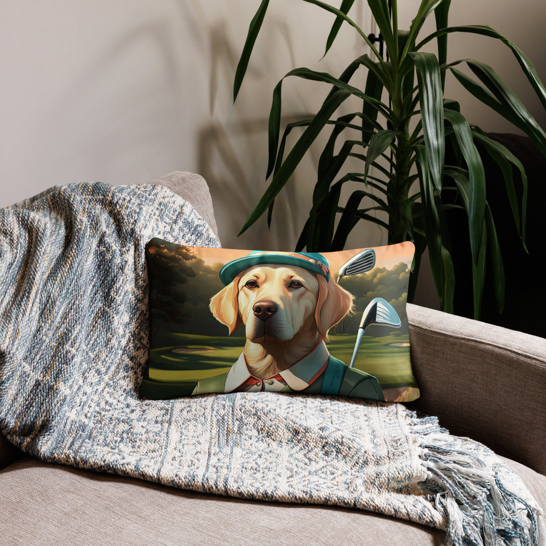 Pillow Case-Labrador Retriever Golfer V14