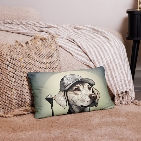 Pillow Case-Labrador Retriever Golfer V22