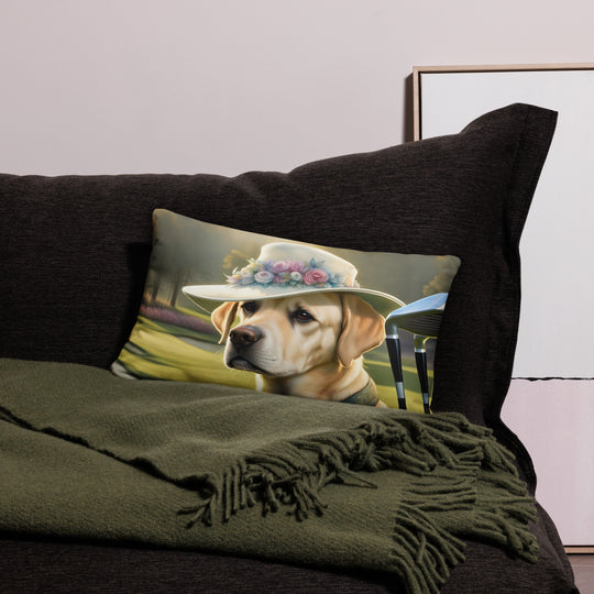 Pillow Case-Labrador Retriever Golfer V5