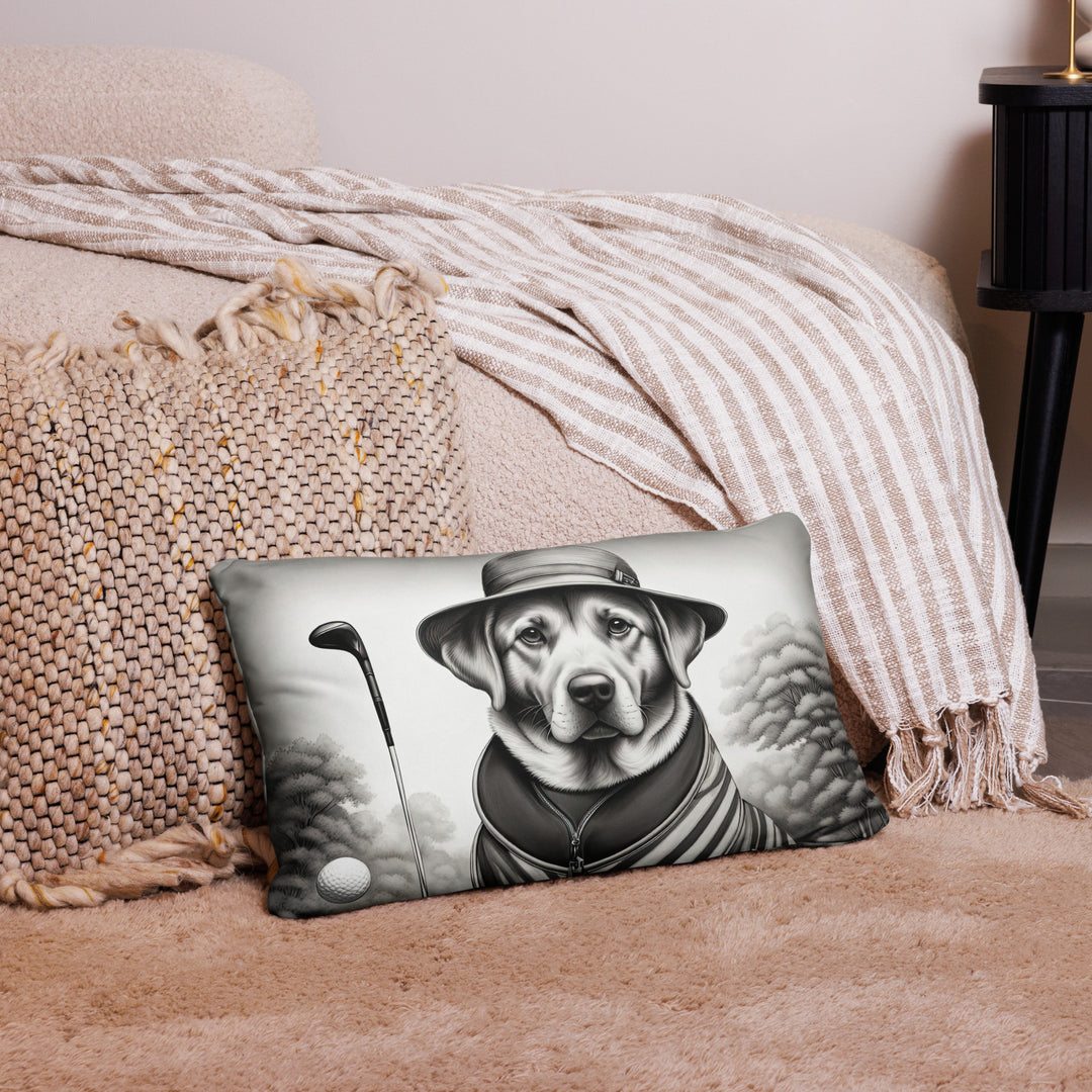 Pillow Case-Labrador Retriever Golfer V7