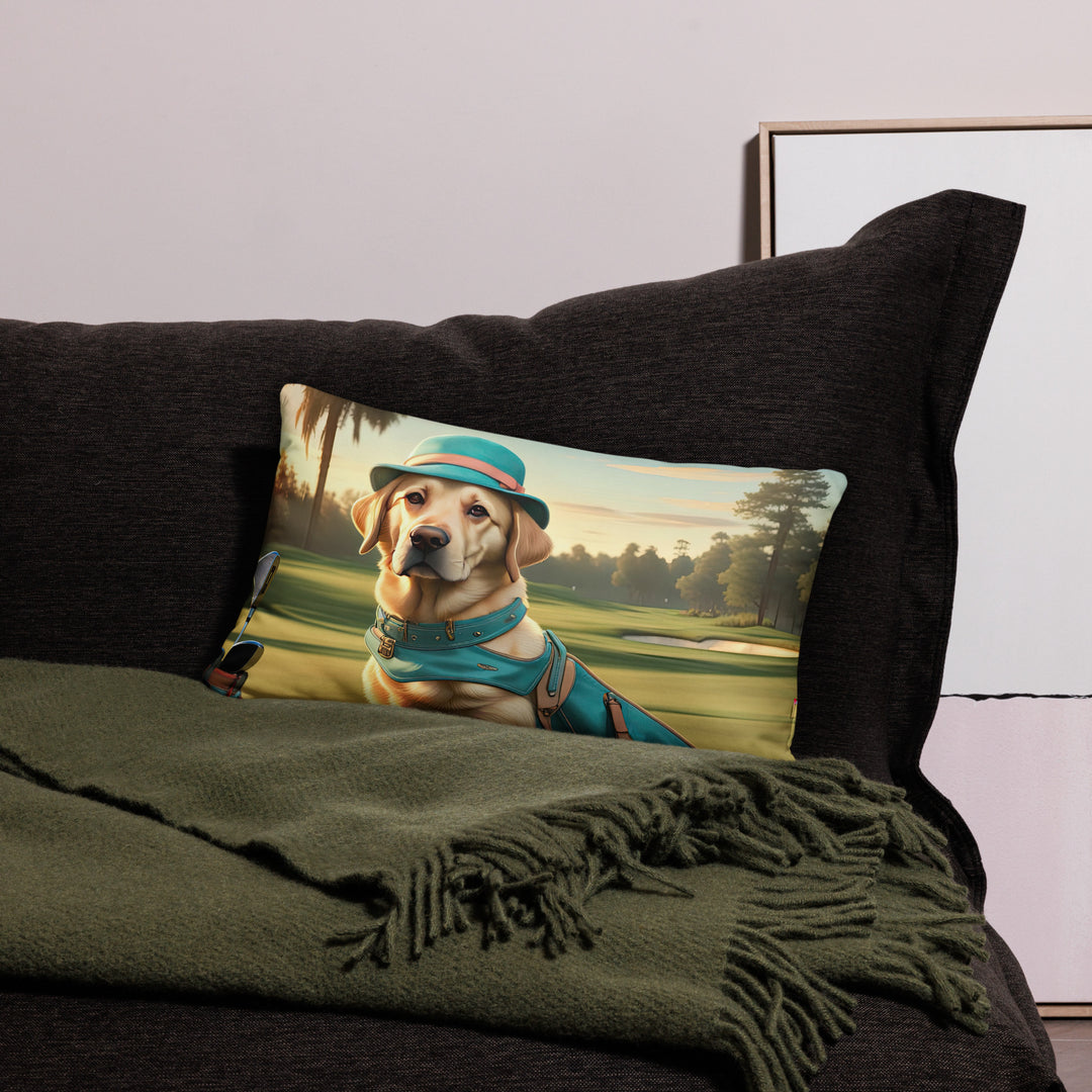 Pillow Case-Labrador Retriever Golfer V12