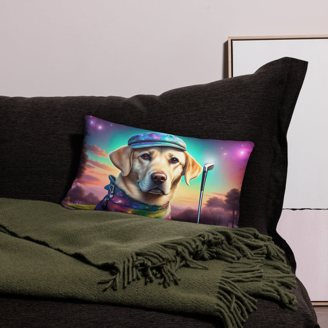 Pillow Case-Labrador Retriever Golfer V21