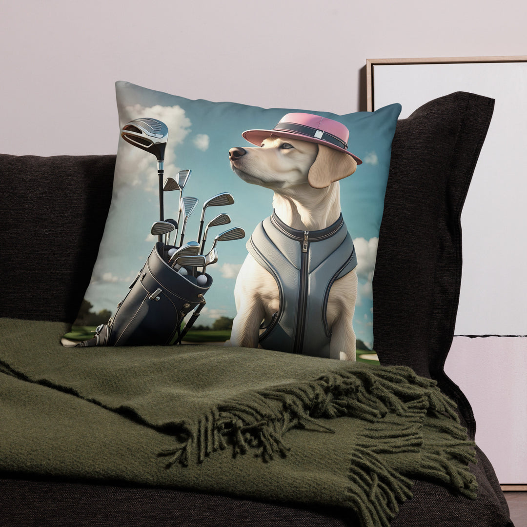 Pillow Case-Labrador Retriever Golfer V4